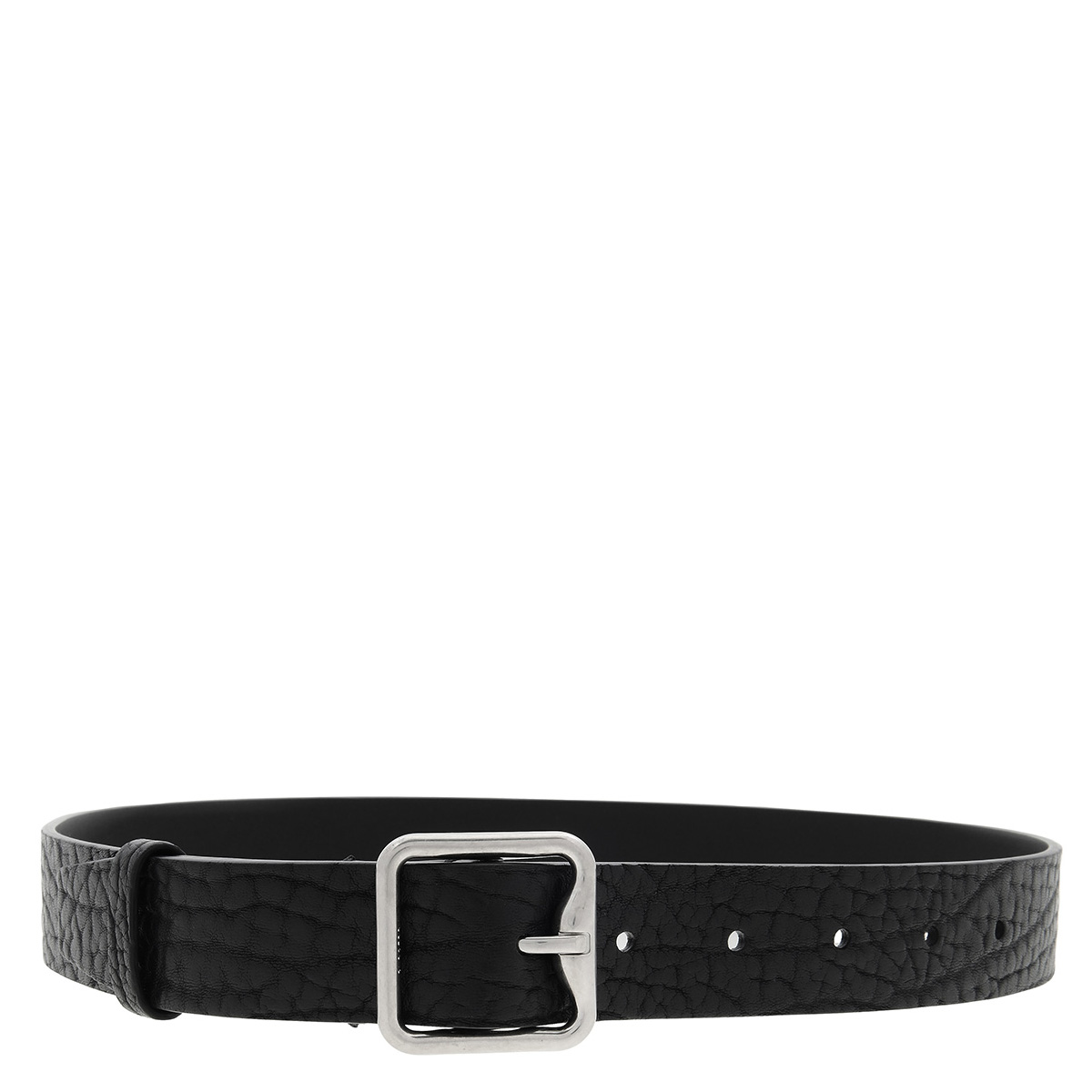 Burberry B-buckle Leather Belt In Black