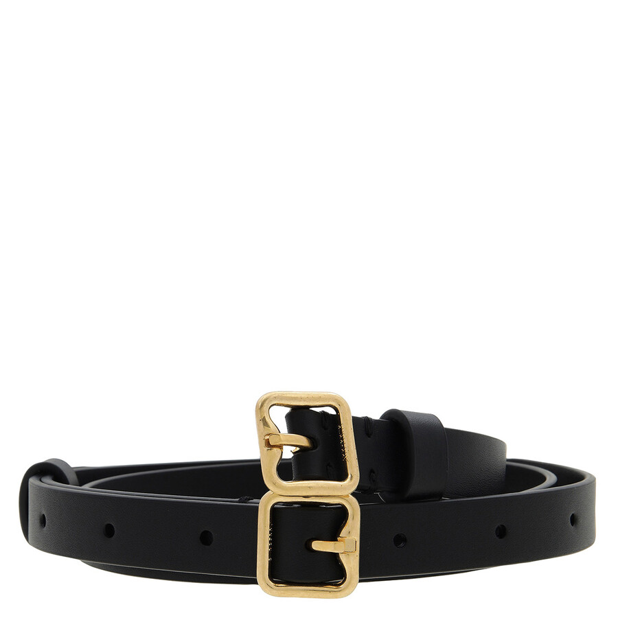 【Burberry】ダブルBレザーベルト Double B leather belt in black - Burberry | Mytheresa