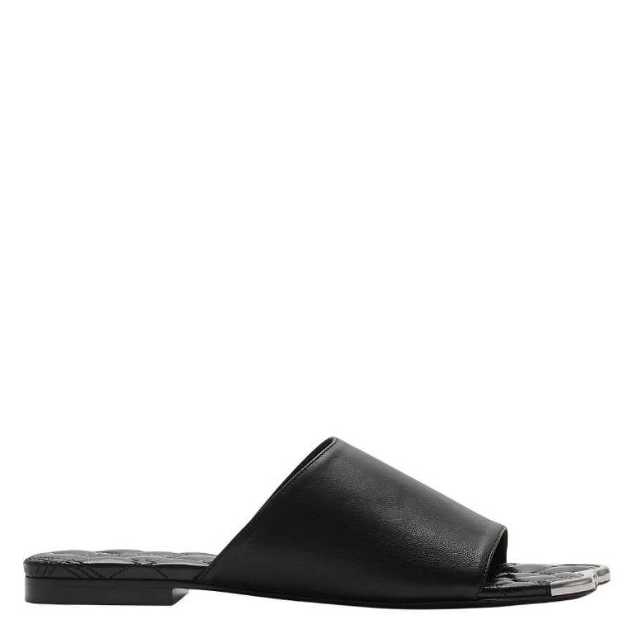 Burberry Burberry Leather Duck Slides, Brand Size 37 ( US