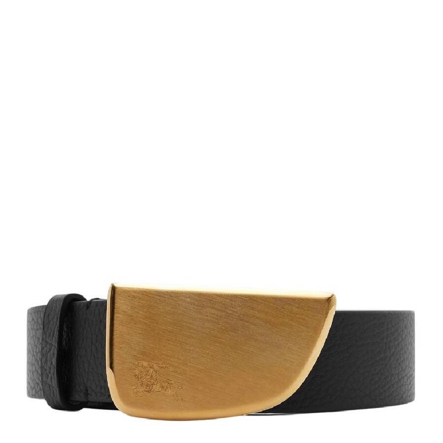 Burberry Leather Shield Belt In Black
