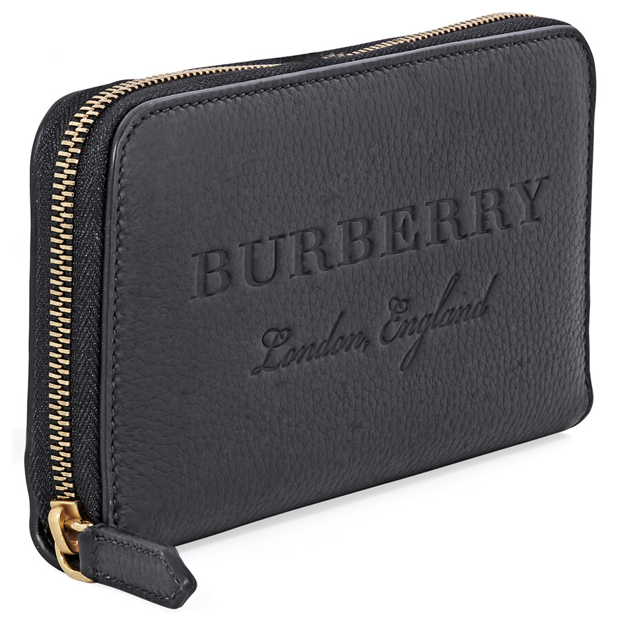 Burberry Leather Ziparound Wallet Black Burberry Handbags