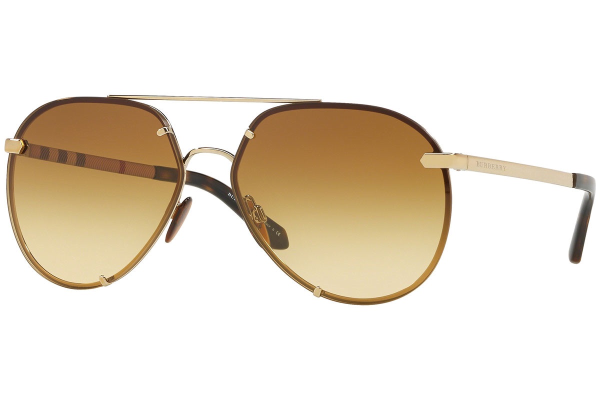 Sunglasses Burberry Women BE3099 11452L Light Gold/Light Yellow Gradient Ochre A Burberry BE3099 Light Gold/Light Yellow Gradient Ochre  main image 2