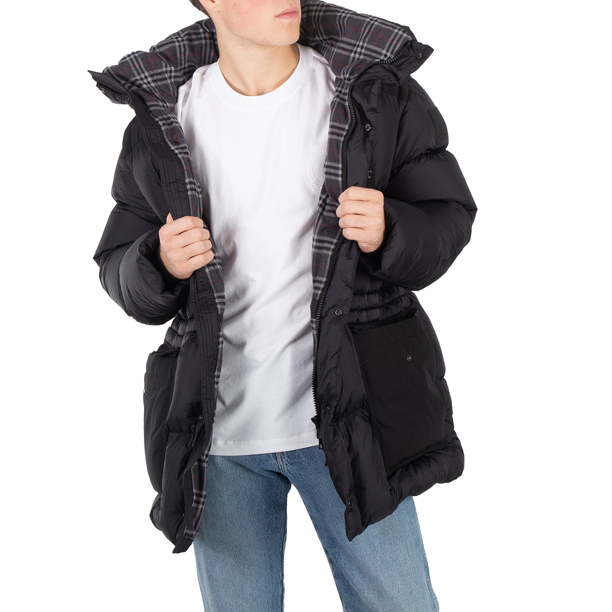 Burberry Lindford Nylon Puffer Coat, Size X-Large 8046064