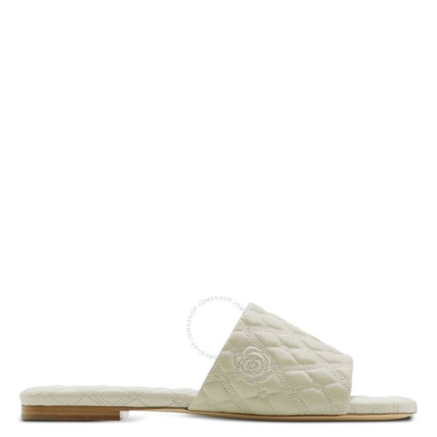 Burberry Logo Embossed Quilted Leather Sandals, Brand Size