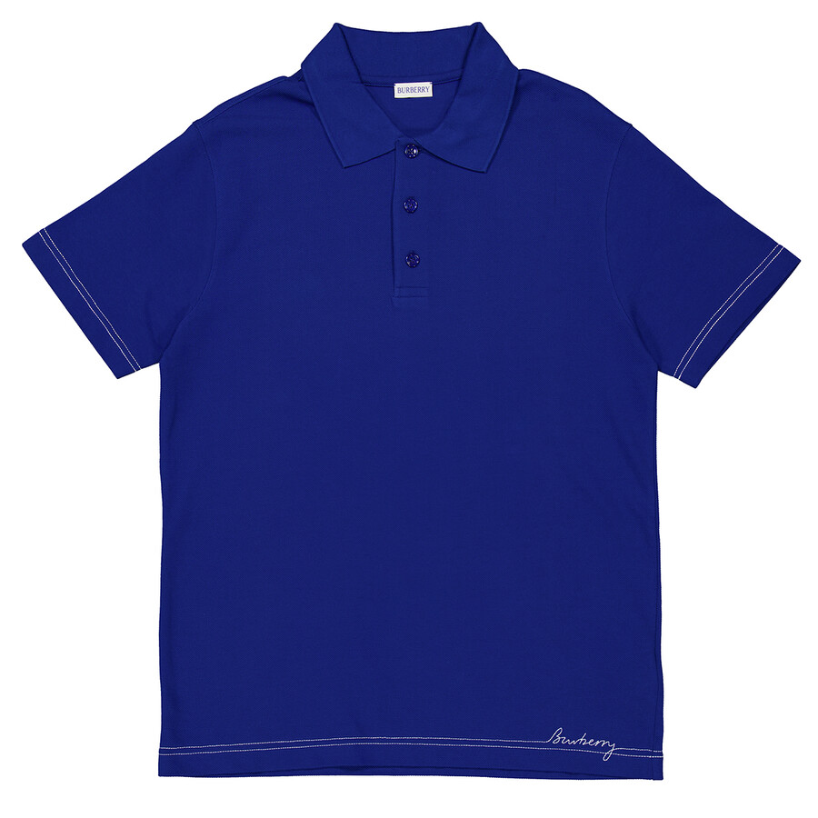 Logo Embroidered Cotton Polo Shirt