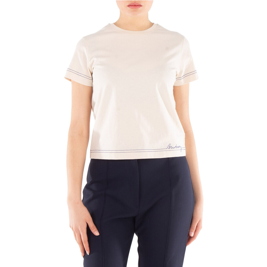 Logo Embroidered Cotton T-Shirt