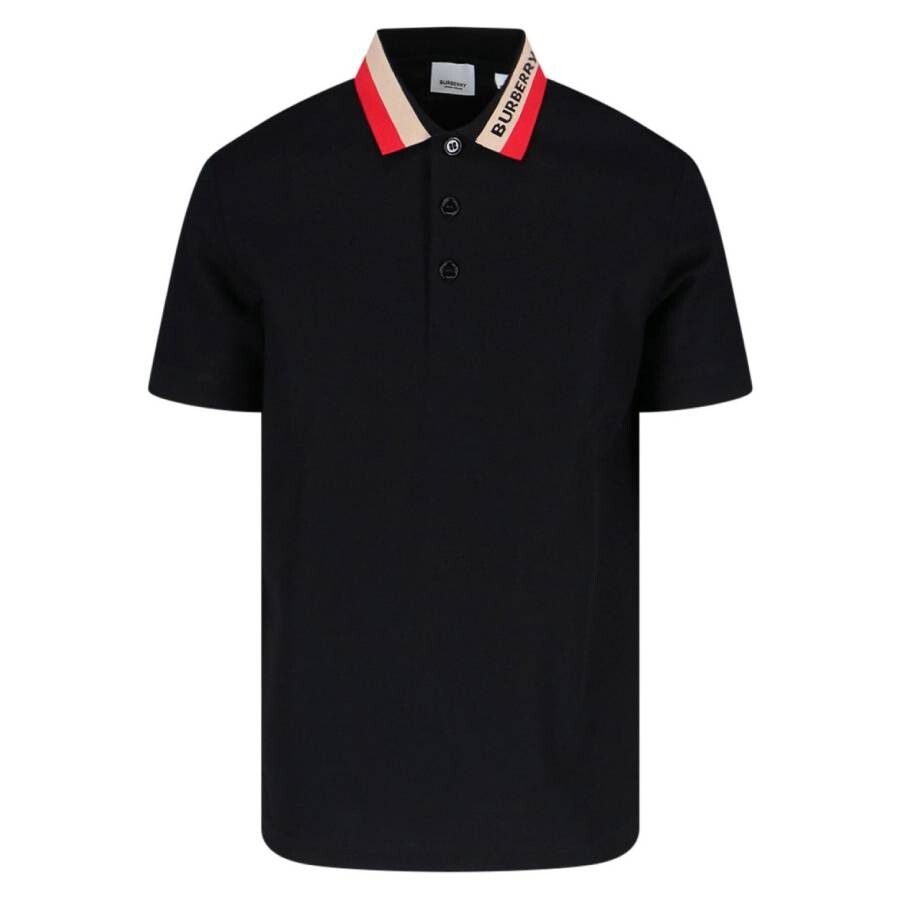 Logo Intarsia-Knit Short Sleeved Polo Shirt