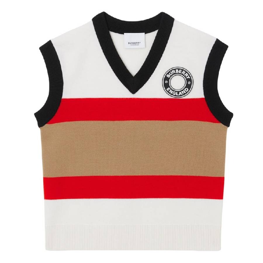 Logo Patch V-Neck Vest