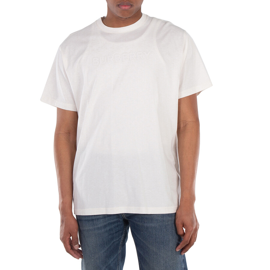 BURBERRY ロゴプリント Tシャツ 8068709-A4187 OATMEAL MELANGE Burberry Logo Print Jersey T-Shirt In Oatmeal Melange, Size
