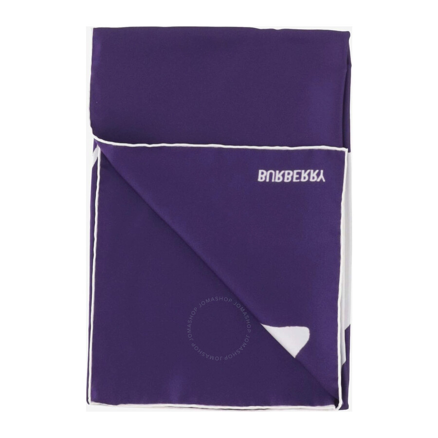 Burberry Logo Printed Split Horse Silk Scarf