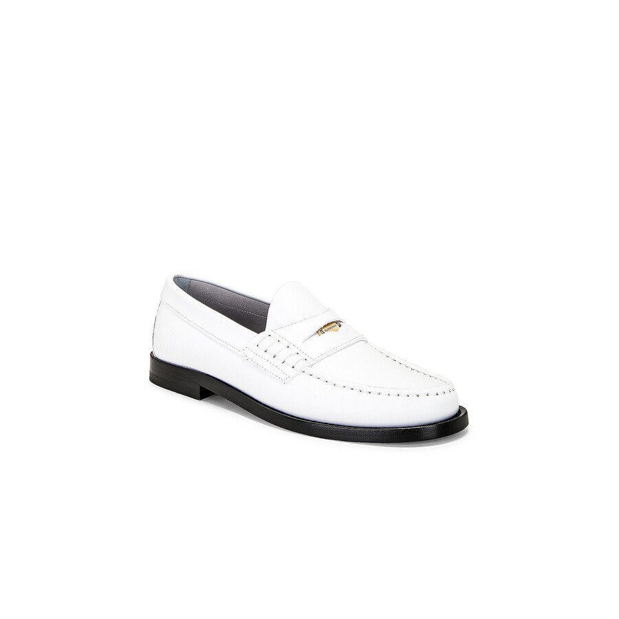 Burberry Logo-detail Leather Penny Loafers