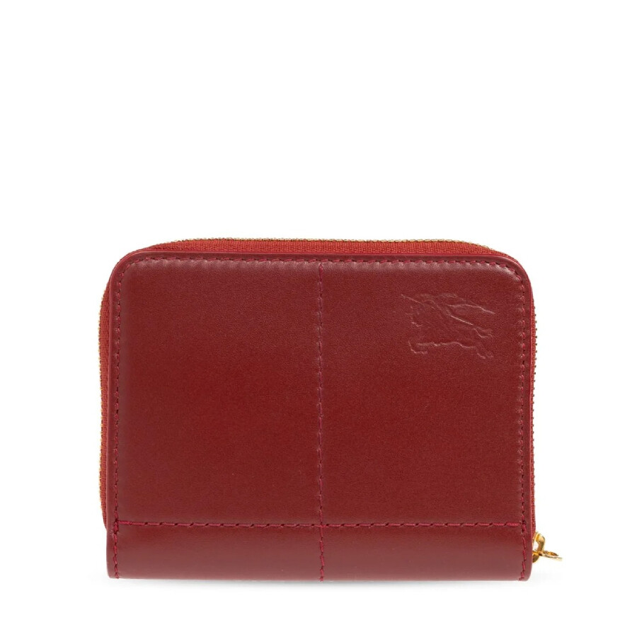Burberry Logo-embossed Calf Leather Wallet In Red