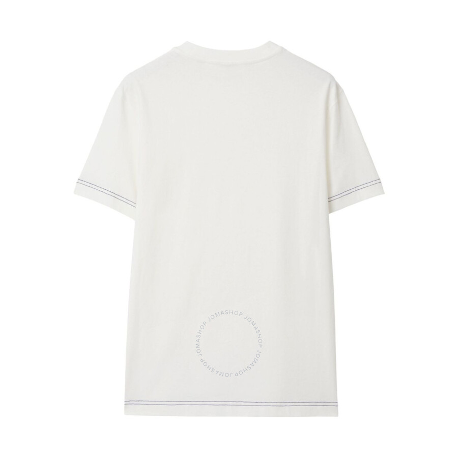 BURBERRY BURBERRY LOGO-EMBROIDERED COTTON CREWNECK T-SHIRT
