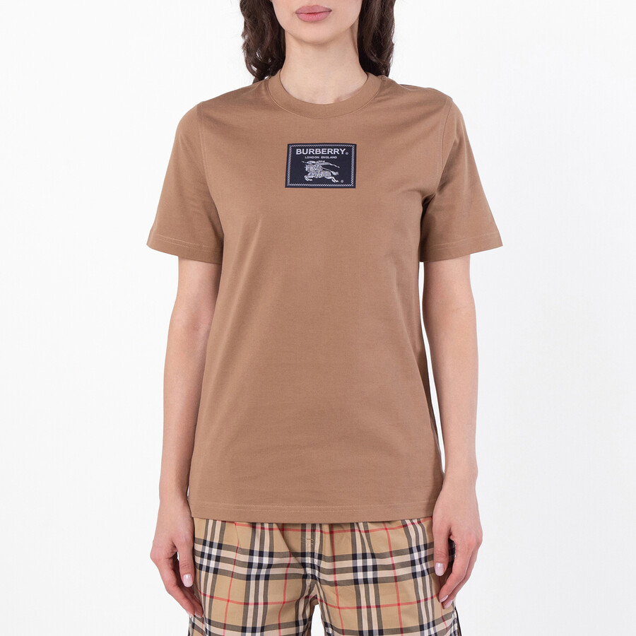 Logo-Patch Crew Neck Cotton T-Shirt