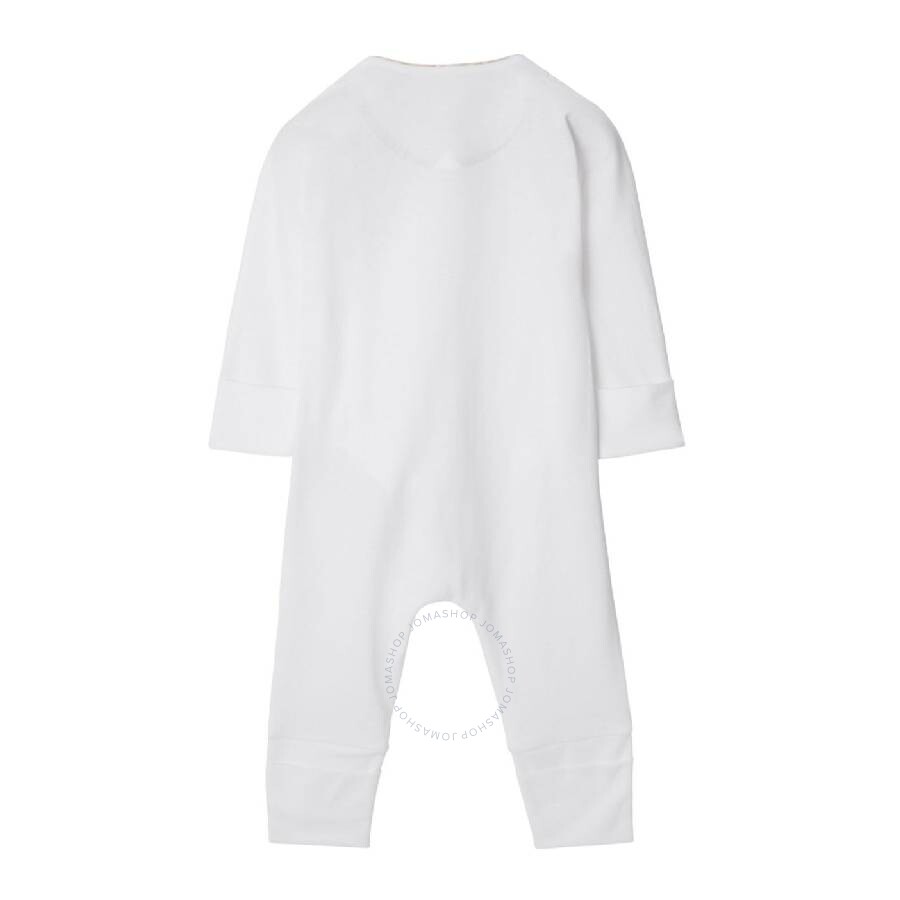 Burberry Long Sleeve Cotton Two Piece Set In White