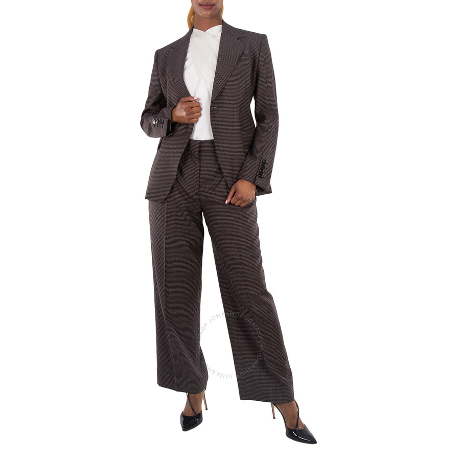 Burberry Long Sleeve Tailored Jacket In Grey