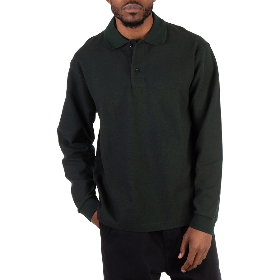 Long-Sleeve Cotton Polo Shirt