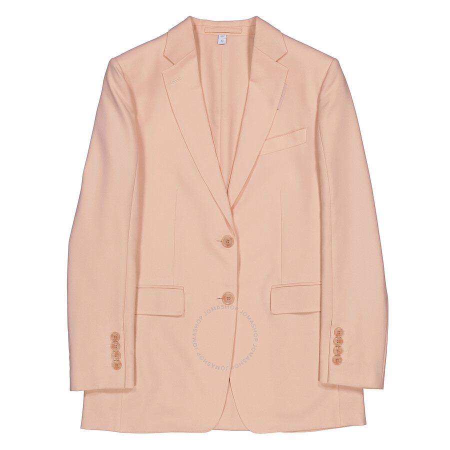 Shop Burberry Loulou Single-breasted Tailored Blazer In Rosebud Pink