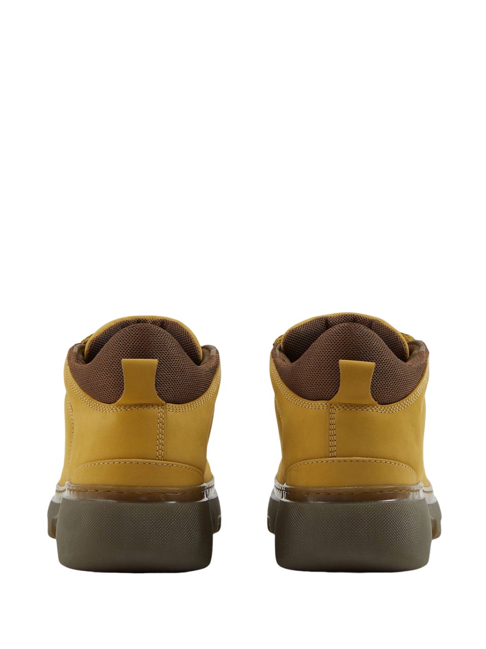 Burberry Men\'s Mustard Yellow Ankle Boots Burberry Lace Up Leather Ankle Boot Mustard Yellow Men main image 4