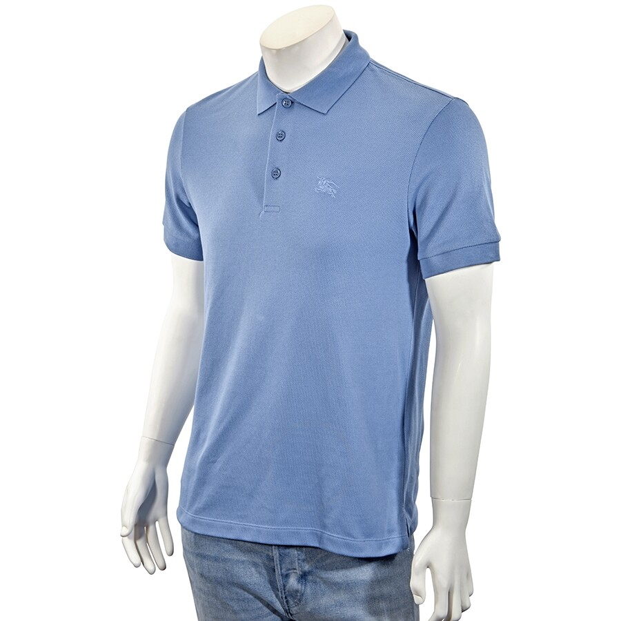 light blue burberry polo