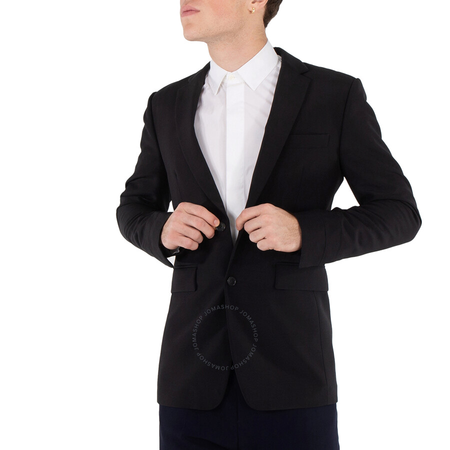 【送料&関税込】Burberry Oversized Tailored Jacket Burberry Men's Black Single Breasted Tailored Jacket - Suits