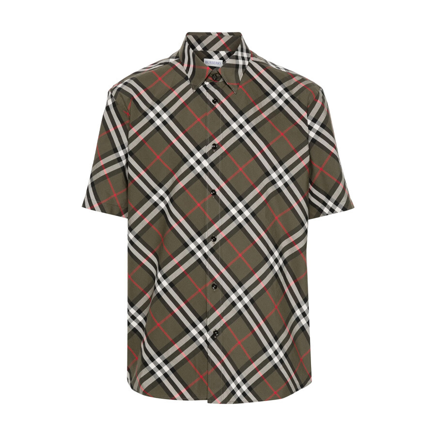 Men's Check-Pattern Shirt, Size Small