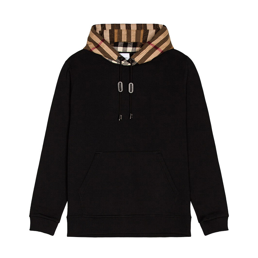Men's Contrast Check Hoodie