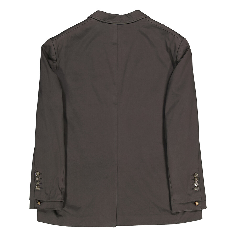 Men's Cotton Twill Tailored Jacket with Cuff Detail, Brand Size 52 (US Size 42)