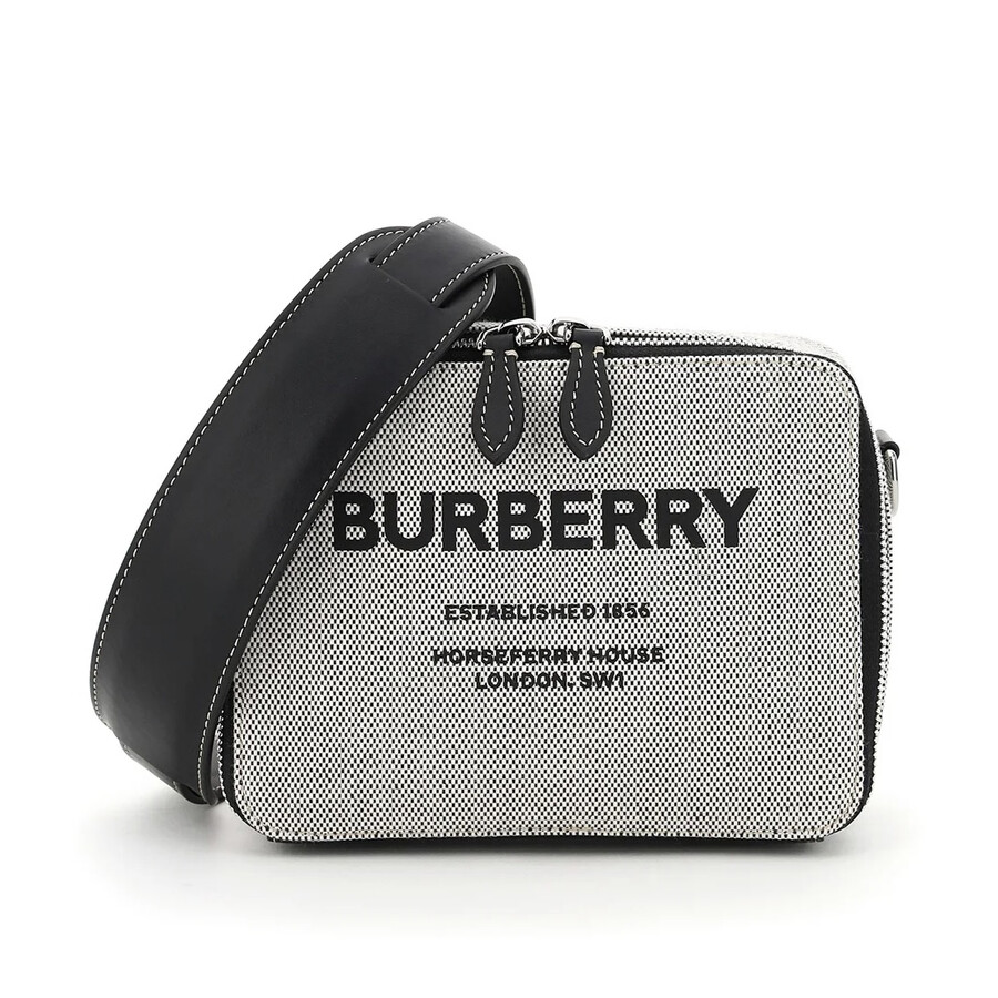 Burberry Men's Horseferry Print Canvas And Leather Crossbody Bag