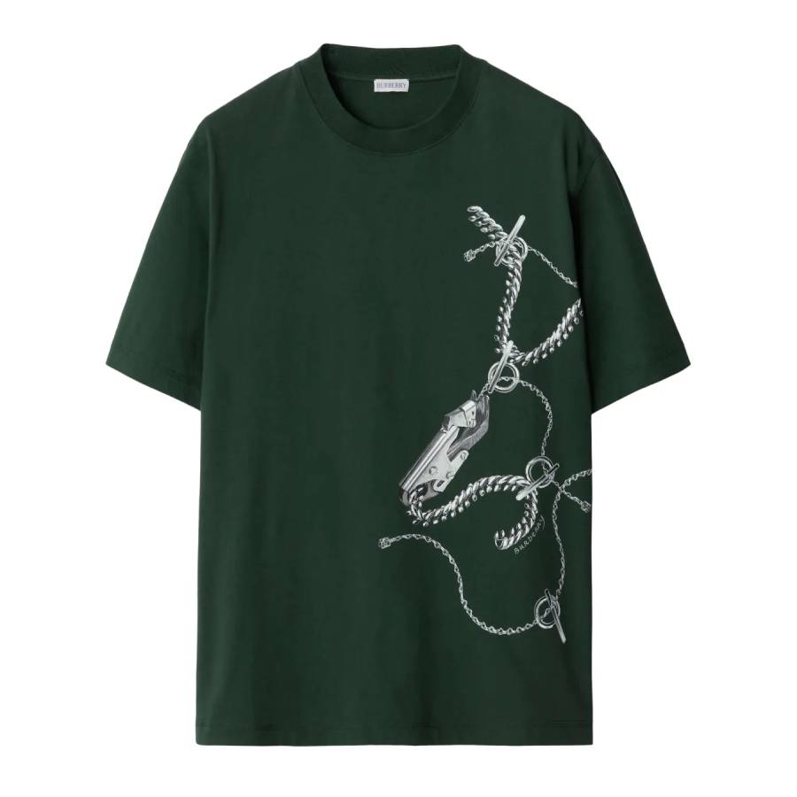 Burberry Men's Knight Hardware Cotton T-Shirt, Size XX-Small