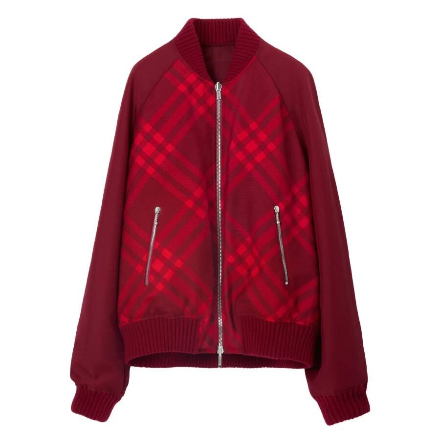 Men's Ripple Reversible Check-Print Bomber Jacket