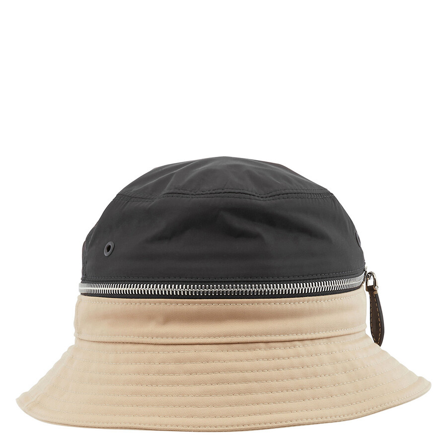 Burberry Men's Soft Fawn Wide Brim Bucket Hat, Size Medium