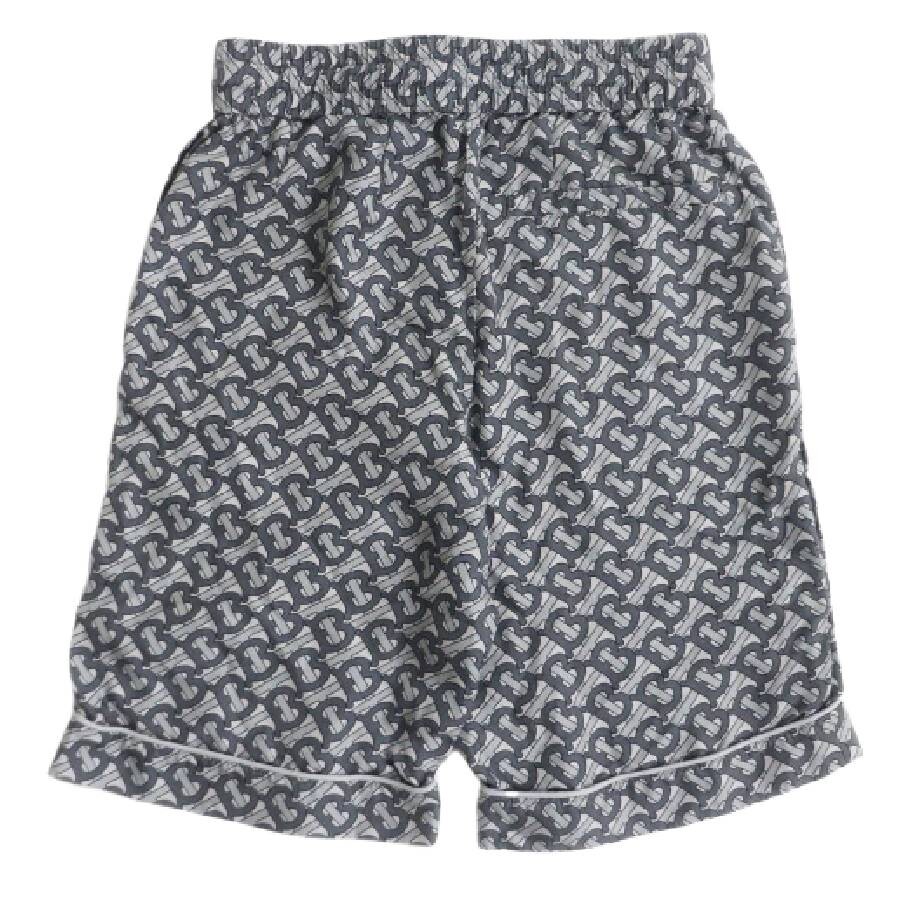 Burberry Merrick Tb Monogram Print Shorts In Grey