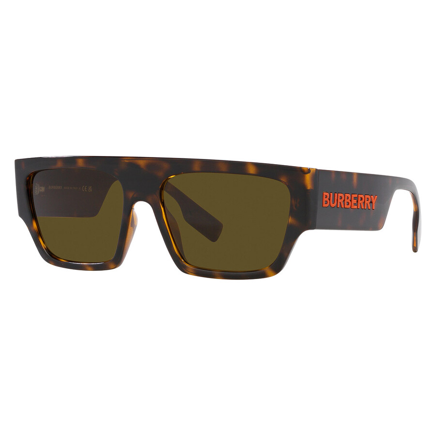 Burberry Micah Brown Browline Men's Sunglasses Be4397u 300273 58 In Brown/red