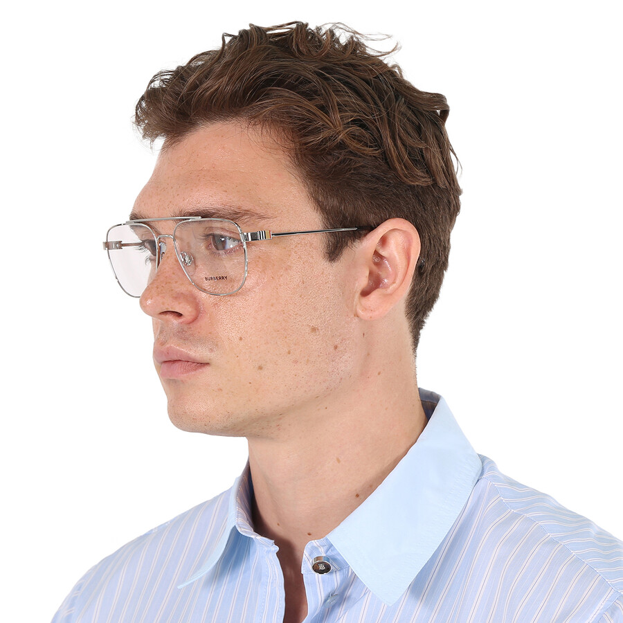 Burberry Michael Demo Navigator Men's Eyeglasses Be1377 1005 57 In Red
