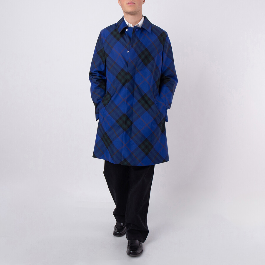 Mid Length Check Car Coat