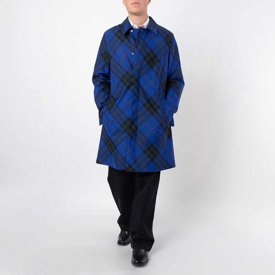 Mid Length Check Car Coat