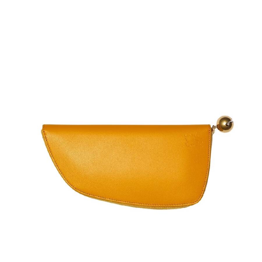 Burberry Mimosa Orange Leather Large Shield Wallet