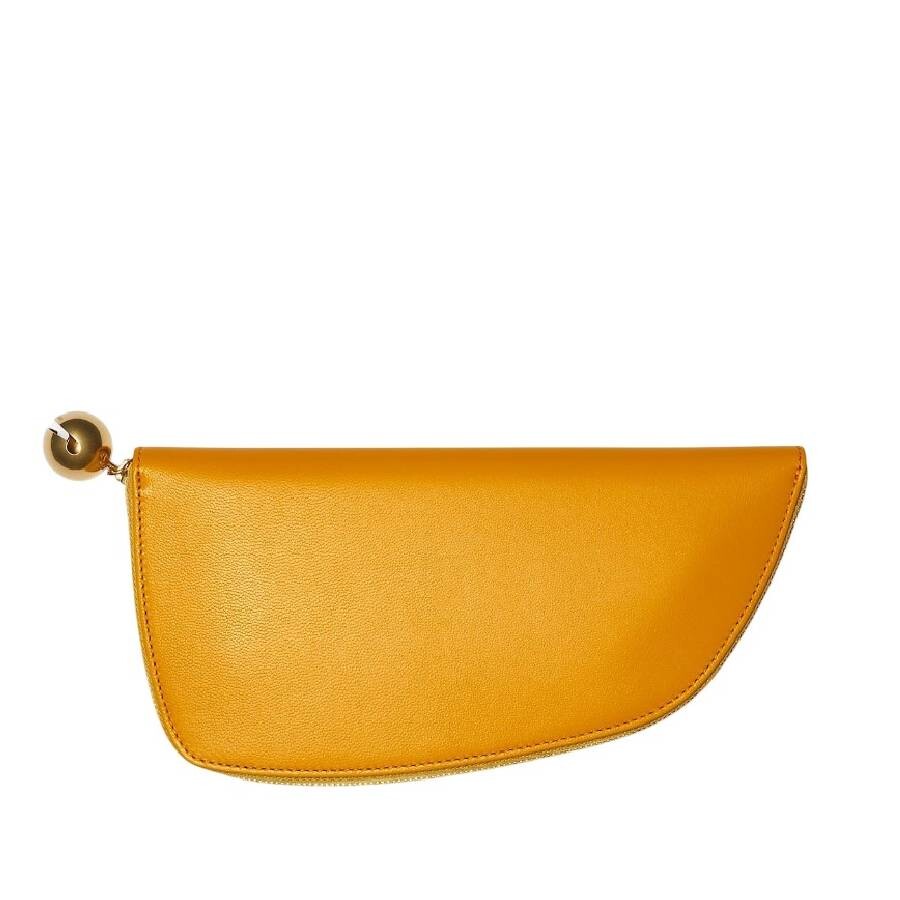Burberry Mimosa Orange Leather Large Shield Wallet