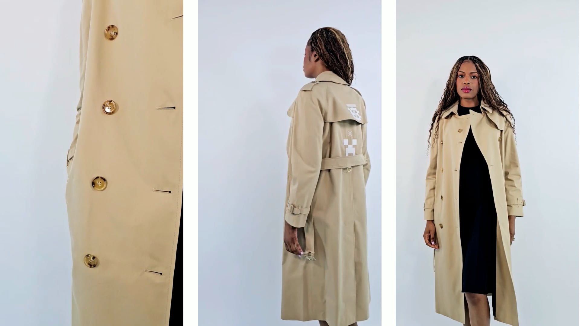 Burberry Monogram Motif Waterloo Trench Coat, Brand Size 6 ( US
