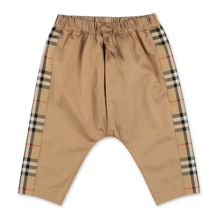 Newborn Ronny Vintage Check Panel Cotton Shorts, Size 6M