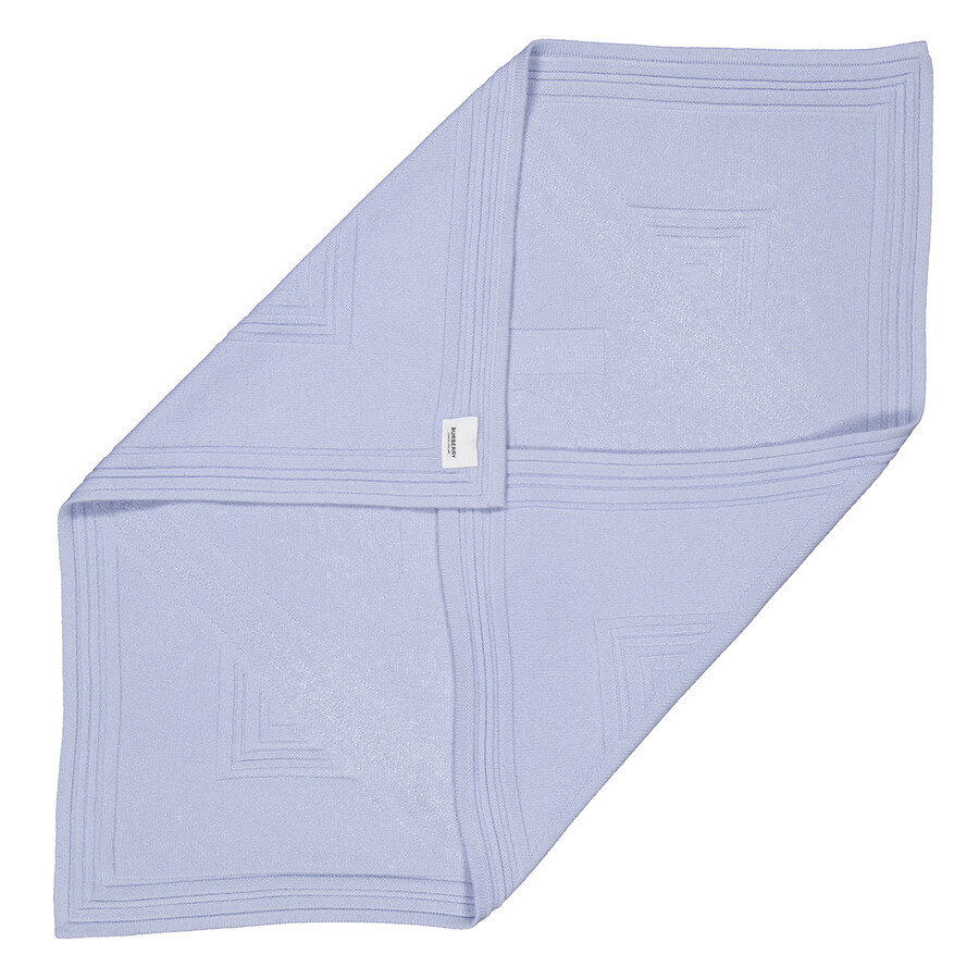 Burberry Newborn Tb Diamond Monogram Motif Cashmere Baby Blanket In Blue