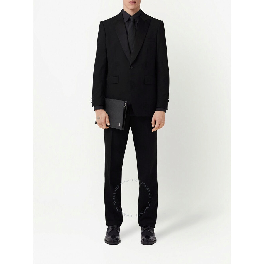 Burberry Oak Leaf Crest Jacquard Tuxedo Jacket In Black