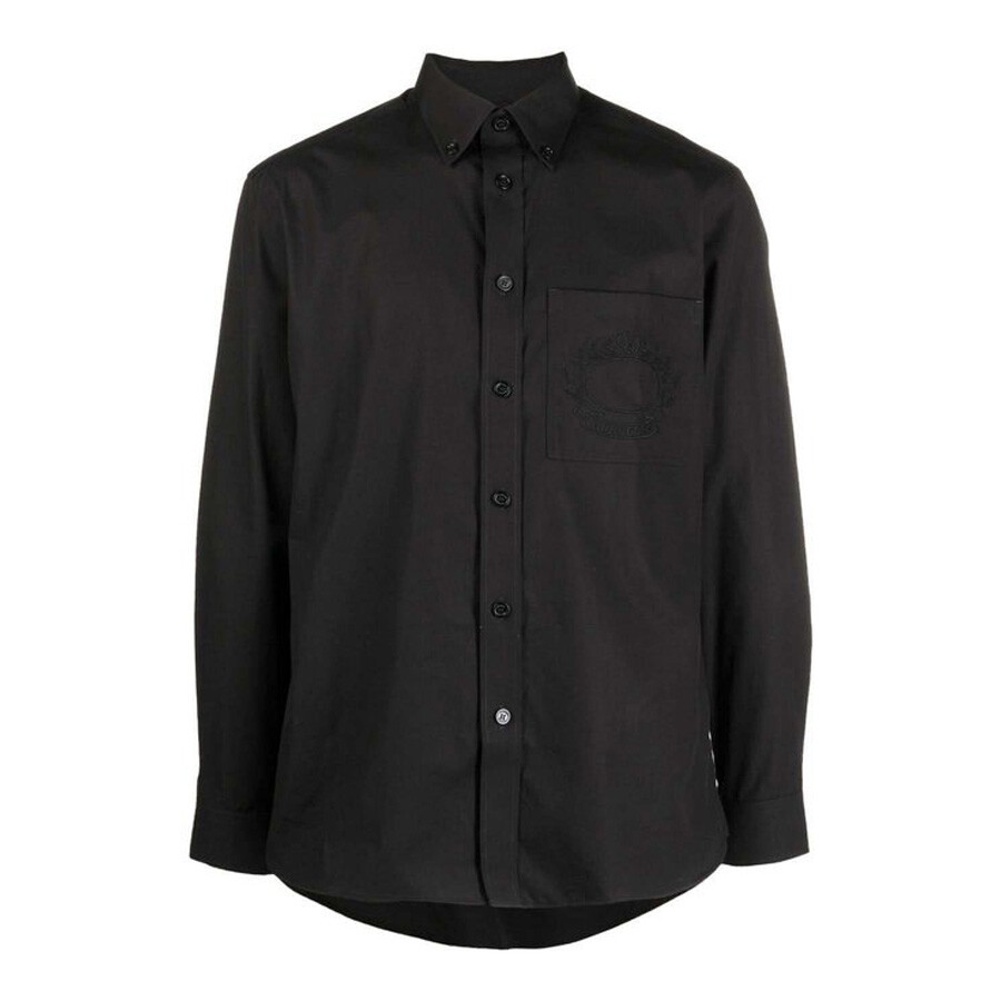 Oak Leaf Embroidered Stretch Cotton Shirt