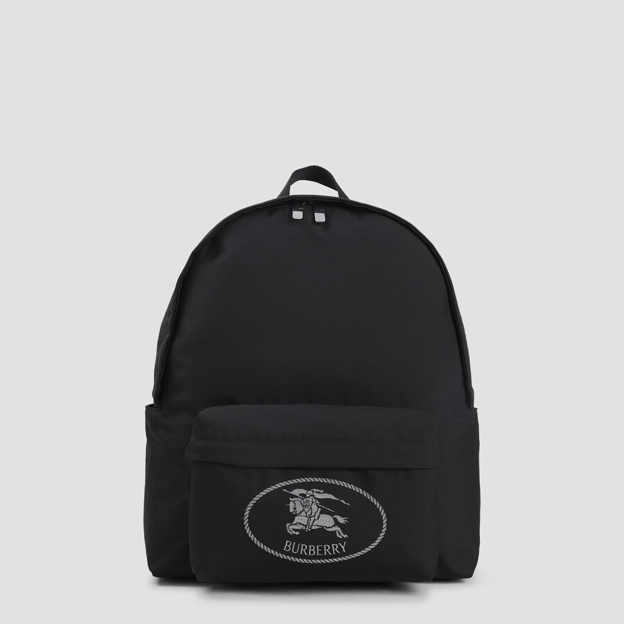 Burberry Black Backpack With Spacious Design And Padded Straps