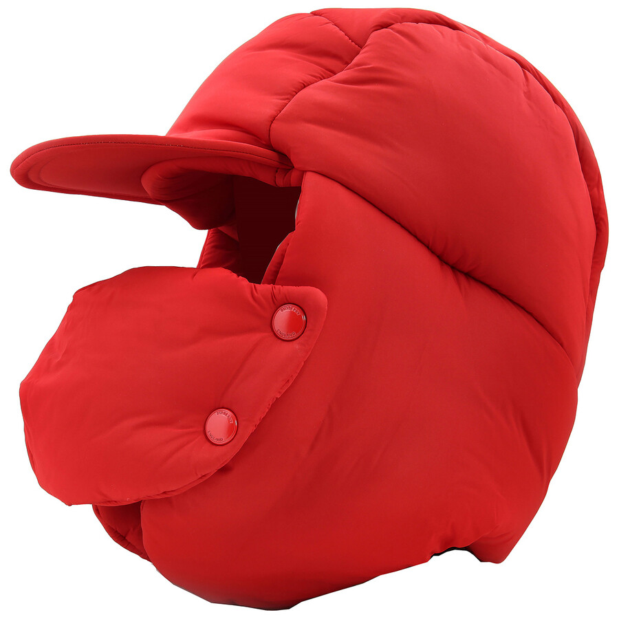 Burberry Oversized Padded Press-stud Cap In Red