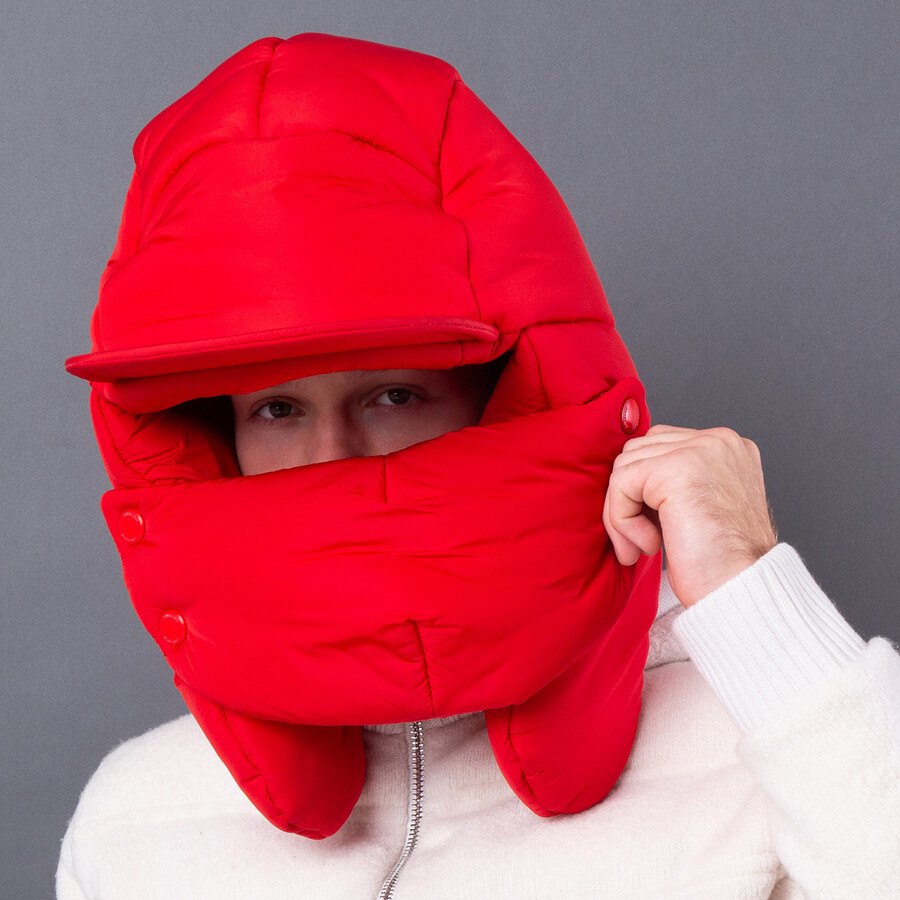 Oversized Padded Press-Stud Cap