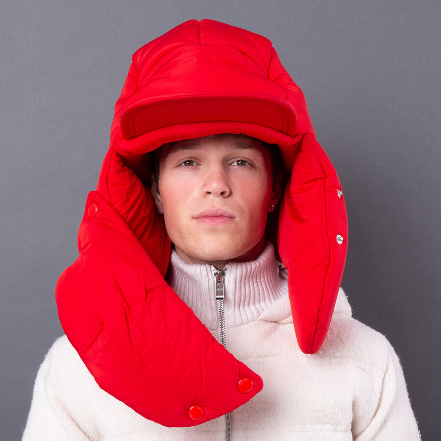 Oversized Padded Press-Stud Cap