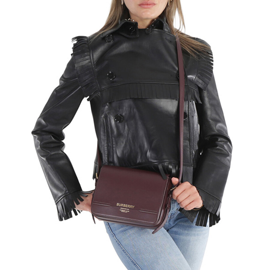 ショルダーバッグ・ポシェット [BURBERRY] Oxblood Leather Small Grace Crossbody Bag 8067036 Burberry Oxblood Leather Small Grace Crossbody Bag