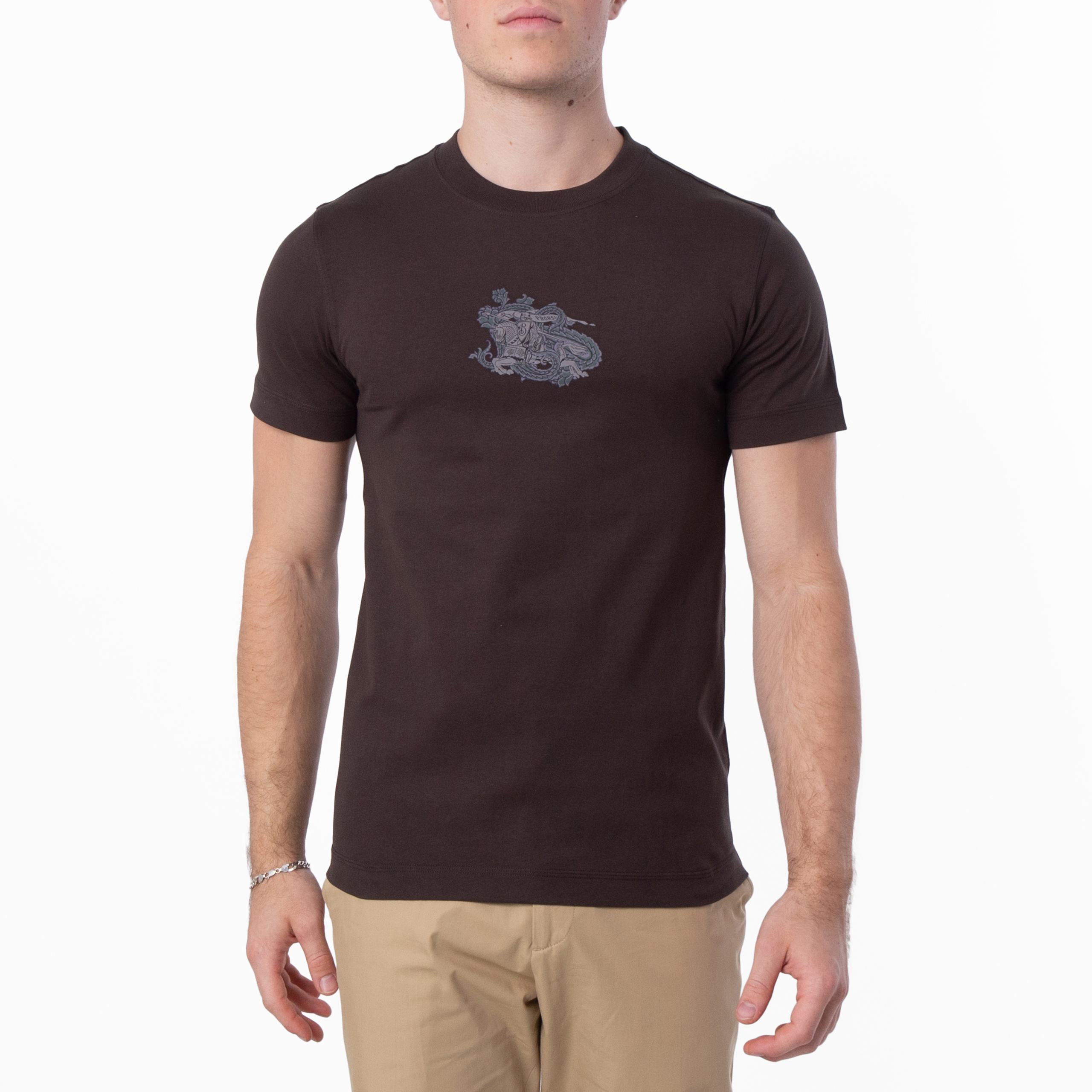Burberry Paisley EKD Cotton Jersey T-Shirt, Size Small 8097878